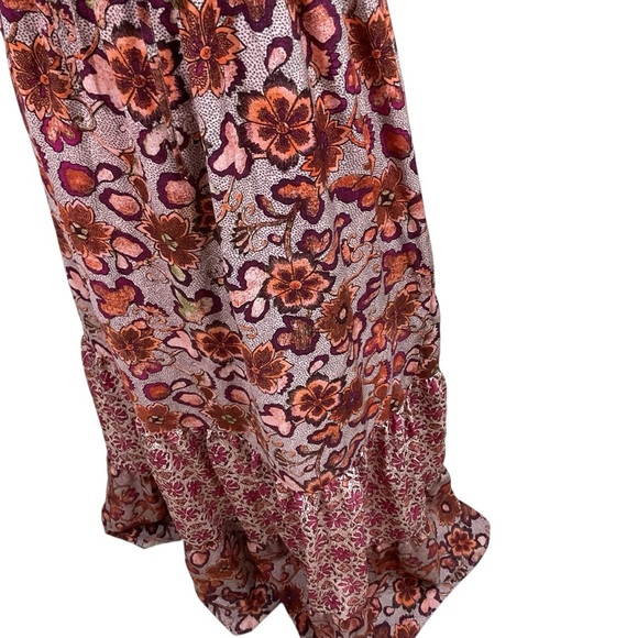 Forever 21 Women's M Medium Maxi Dress Boho Multi Print Empire Waist Romantic - Picture 3 of 8